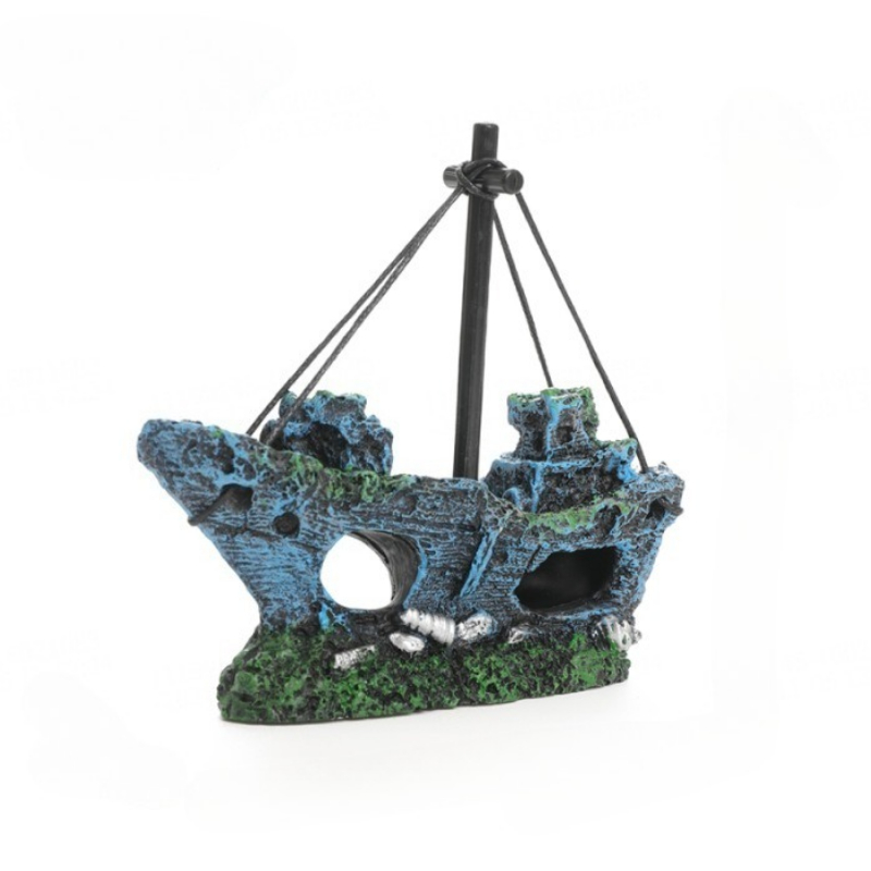 Aquarium Marina - Resin Sunken Ship Aquarium Accessory Fish