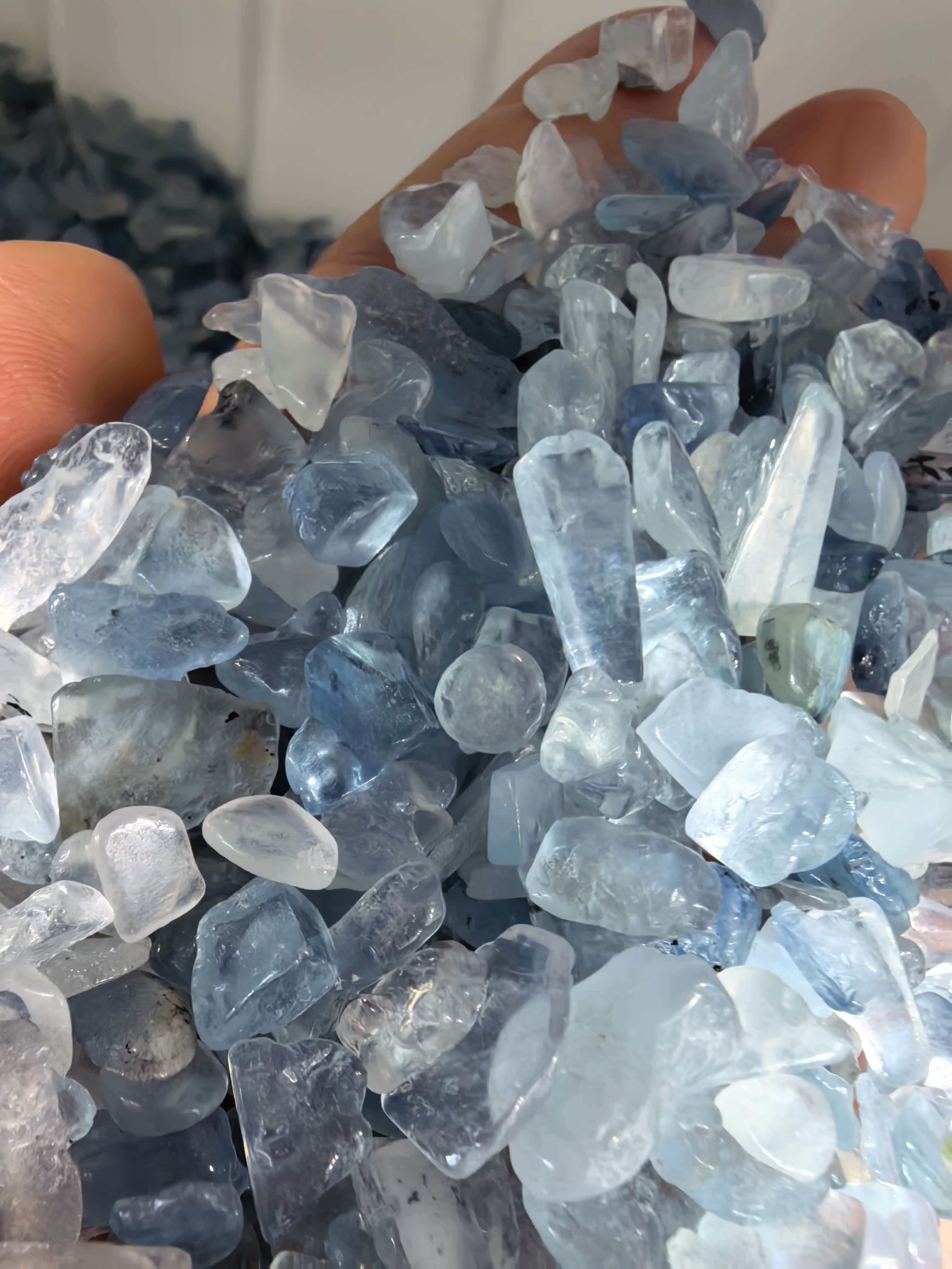 5-7mm Natural Gemstone Aquamar - Aqua Marine Tank のレビューと価格