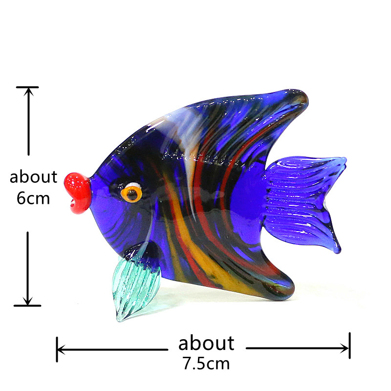 Murano Glass Sea Fish Mini Fig - Aquarium Marine Color のレビューと価格