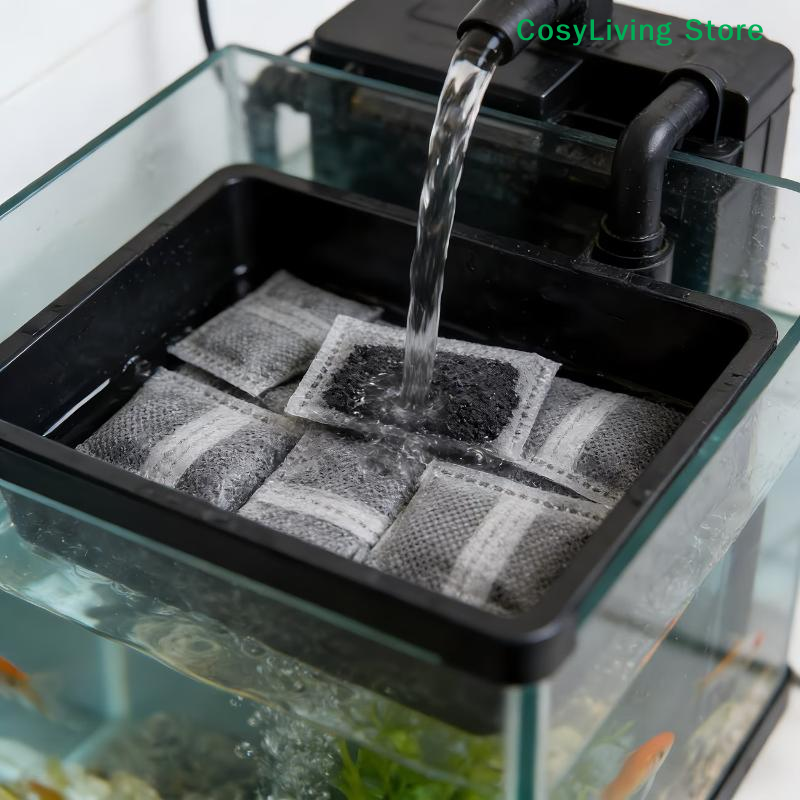 [CL]10/20/40pcs Aquarium Activ - Activated Carbon Bag のレビューと価格