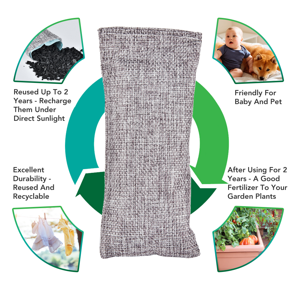 10pcs Natural Bamboo Charcoal  - Activated Carbon Bag のレビューと価格