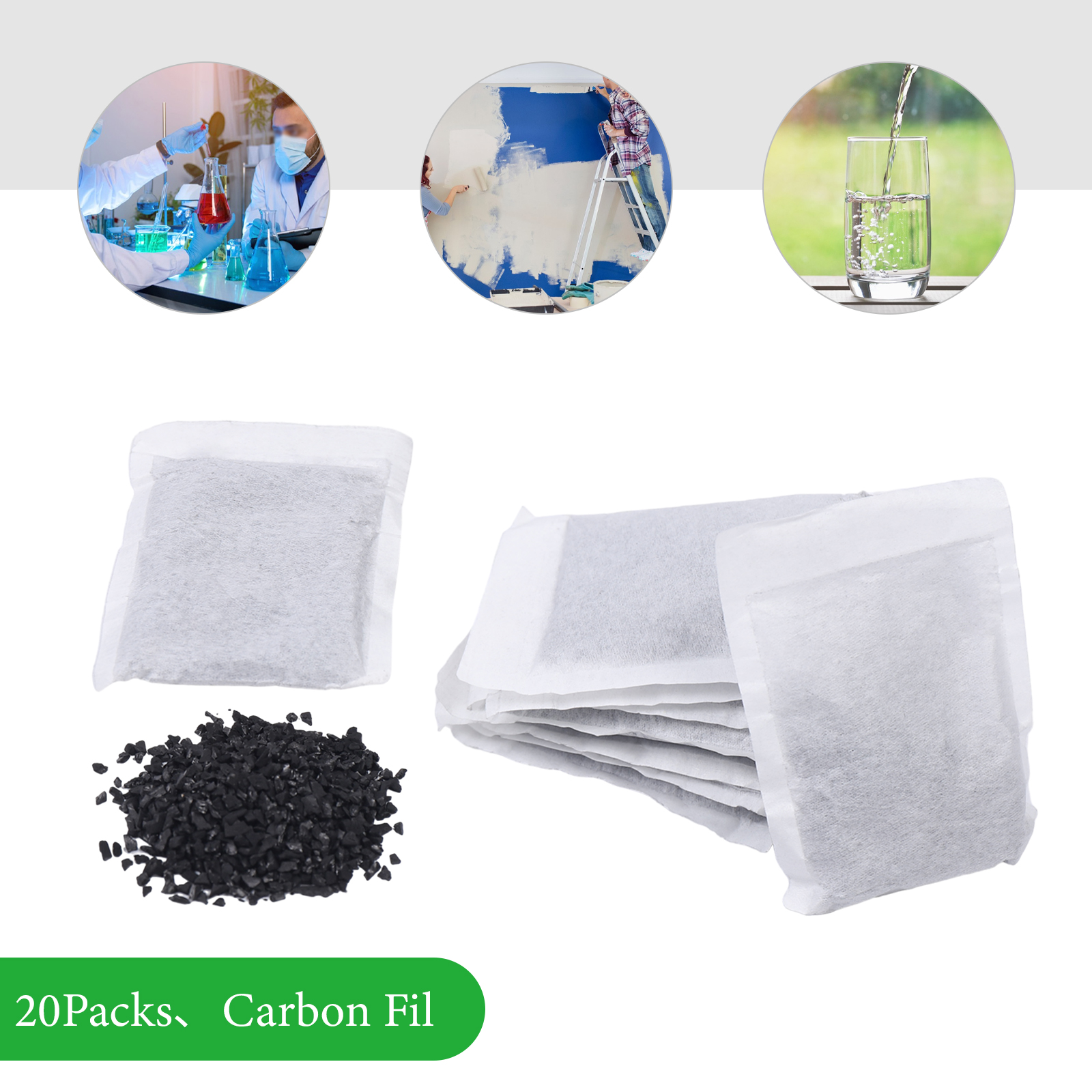 20 Pcs Activated Carbon Filter - Activated Carbon Bag のレビューと価格
