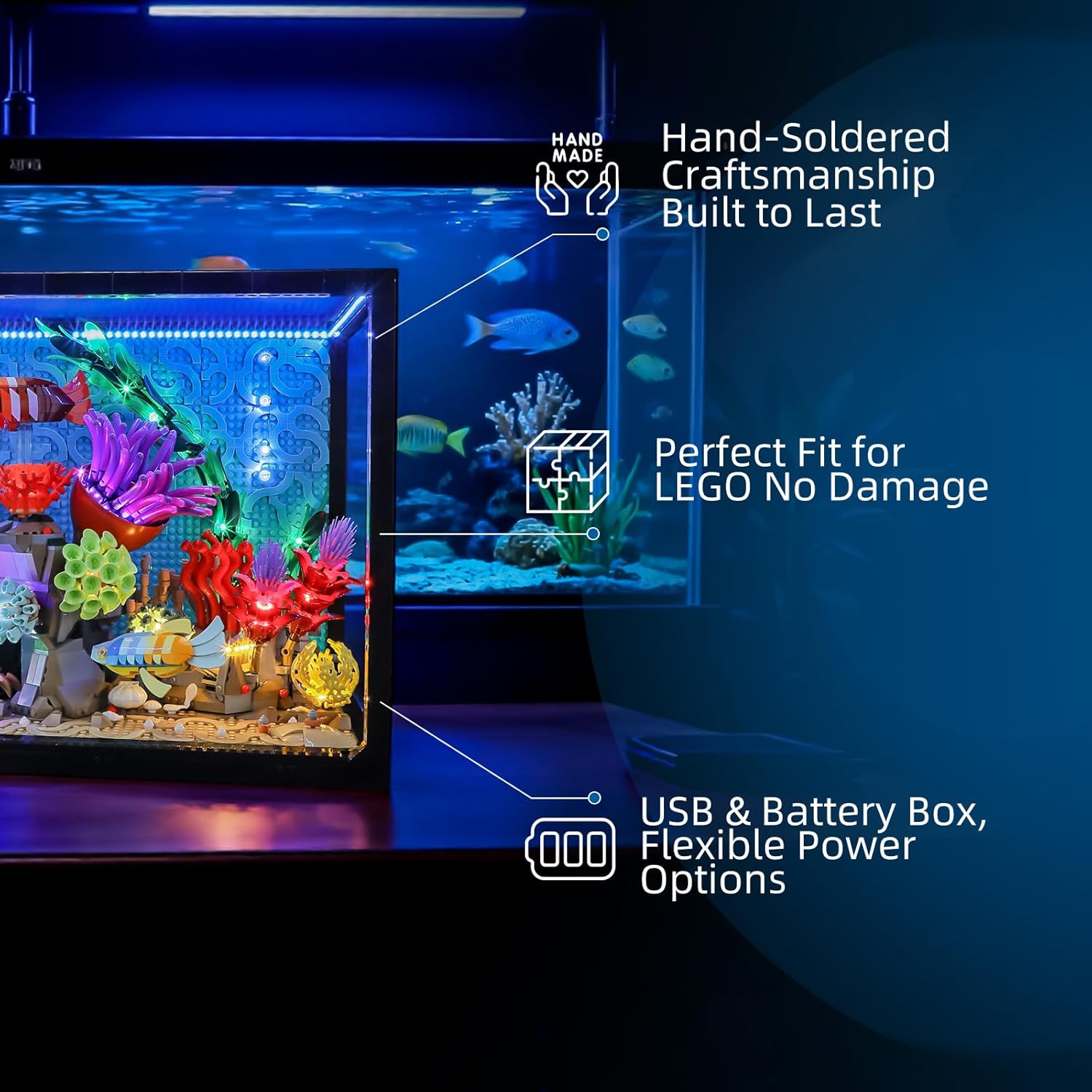 Hprosper LED Light for lego 10 - Aquarium Marine Light のレビューと価格
