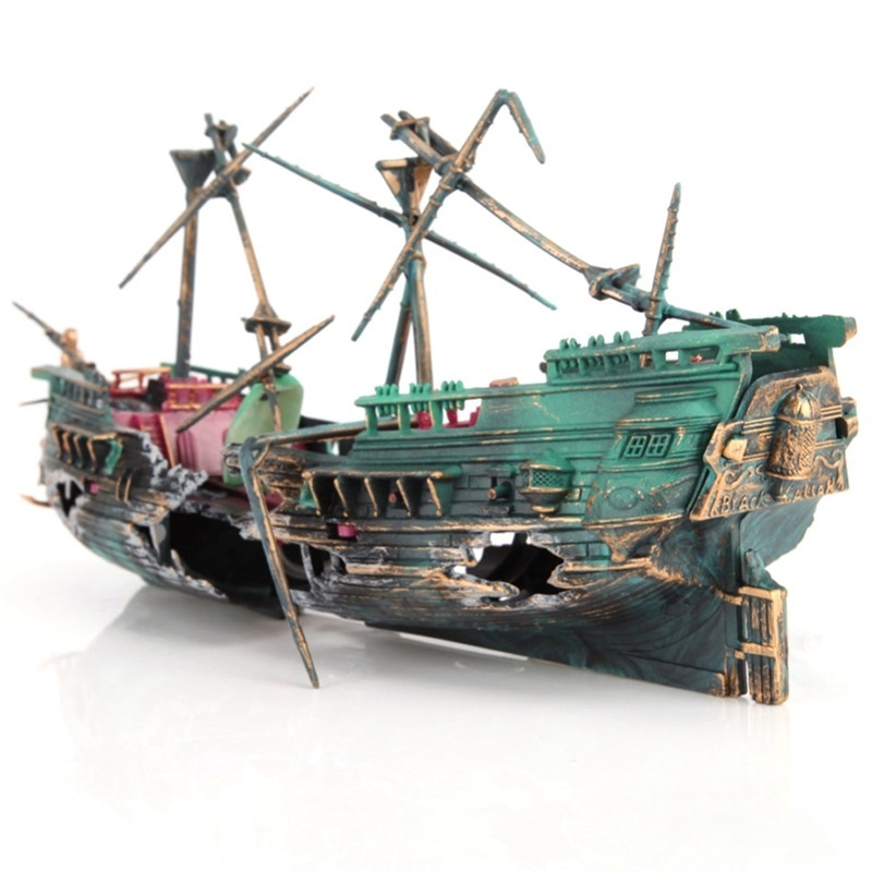 Large Aquarium Decoration Boat - Aquarium Marina のレビューと価格