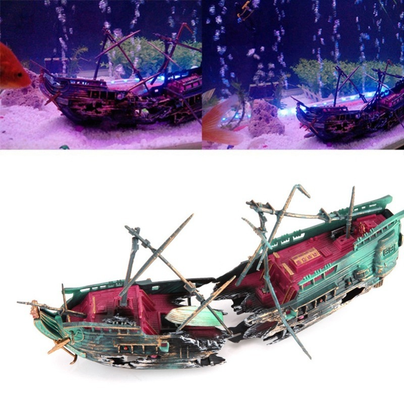 Large Aquarium Decoration Boat - Aquarium Marina のレビューと価格