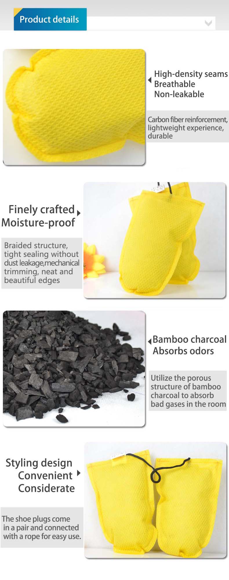 Bamboo Charcoal Shoe Inserts A - Activated Carbon Bag のレビューと価格