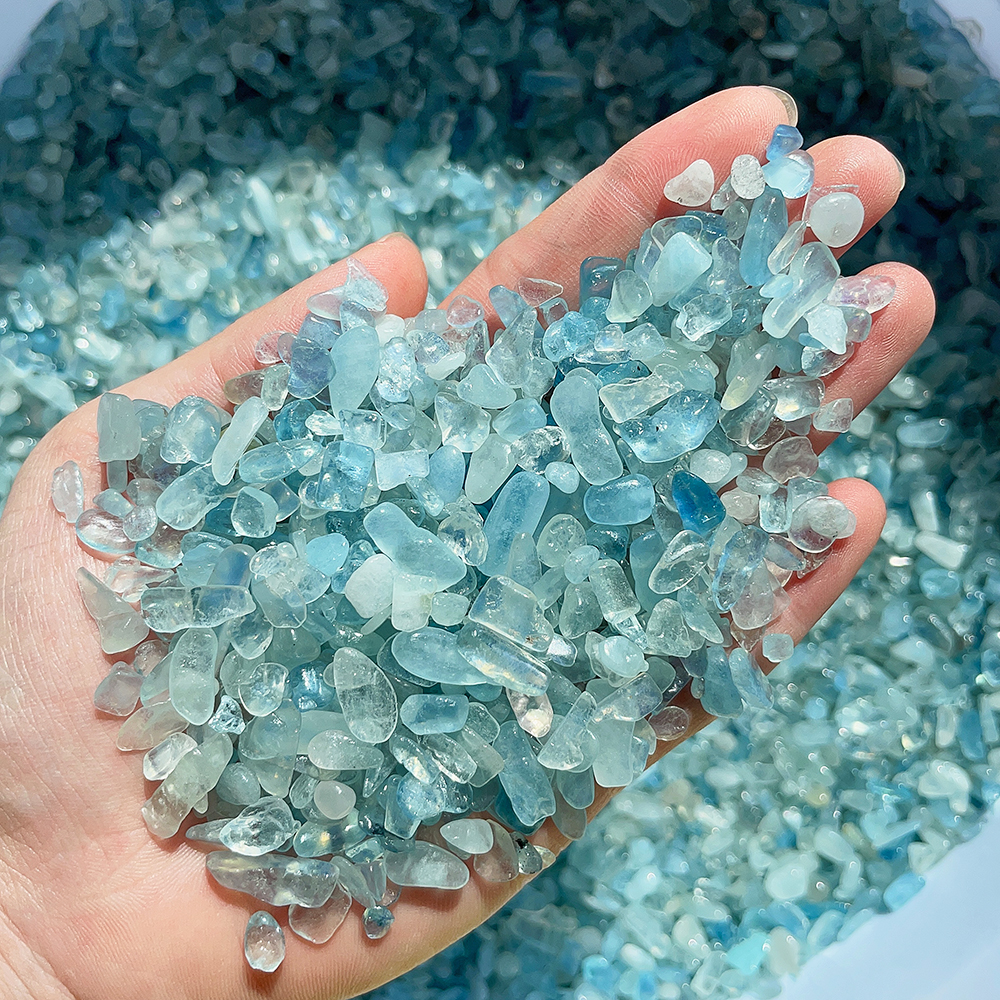 50g 5-7mm Natural Aquamarine Q - Aqua Marine Tank のレビューと価格