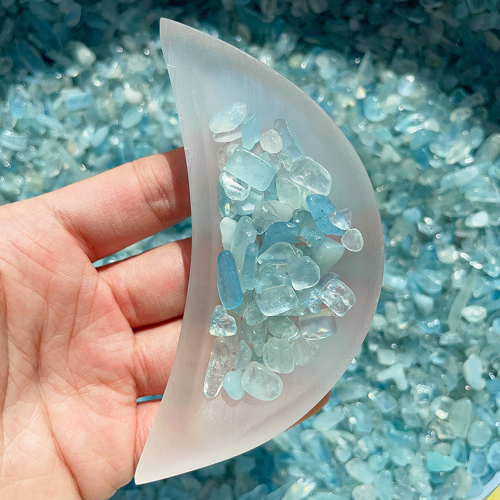 50g 5-7mm Natural Aquamarine Q - Aqua Marine Tank のレビューと価格