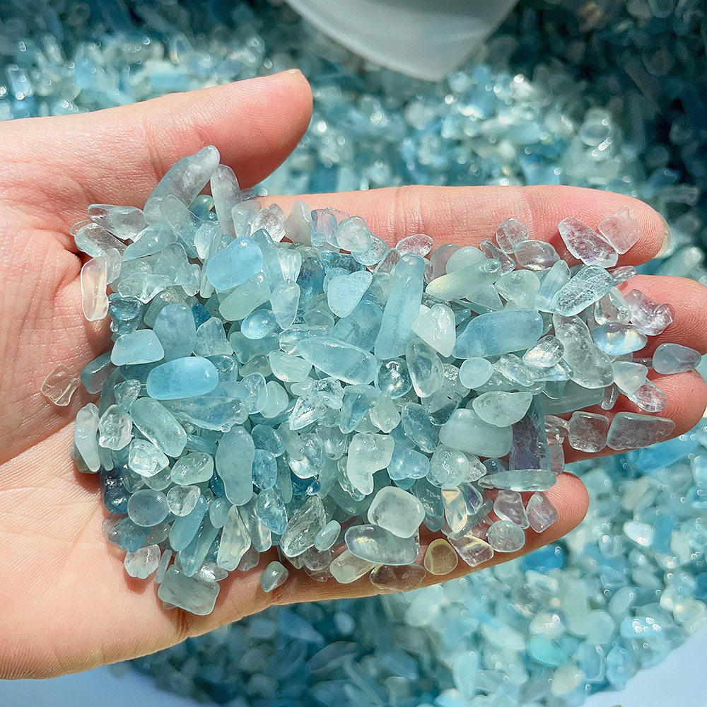 50g 5-7mm Natural Aquamarine Q - Aqua Marine Tank のレビューと価格
