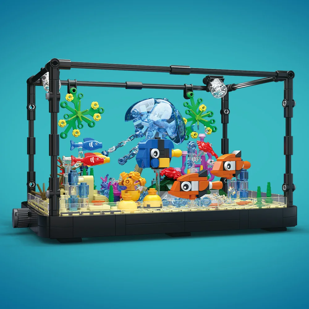 Fish Tank Building Block Set w - Aquarium Marine Light のレビューと価格