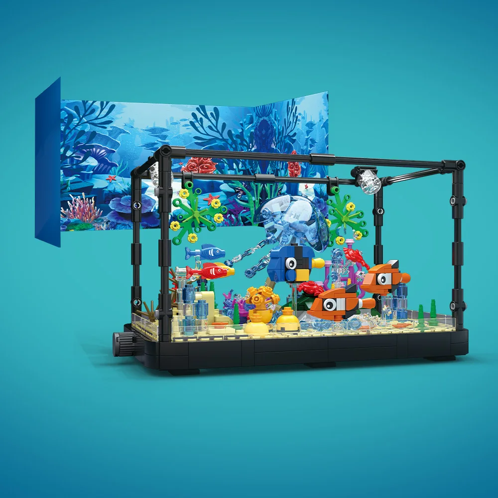 Fish Tank Building Block Set w - Aquarium Marine Light のレビューと価格