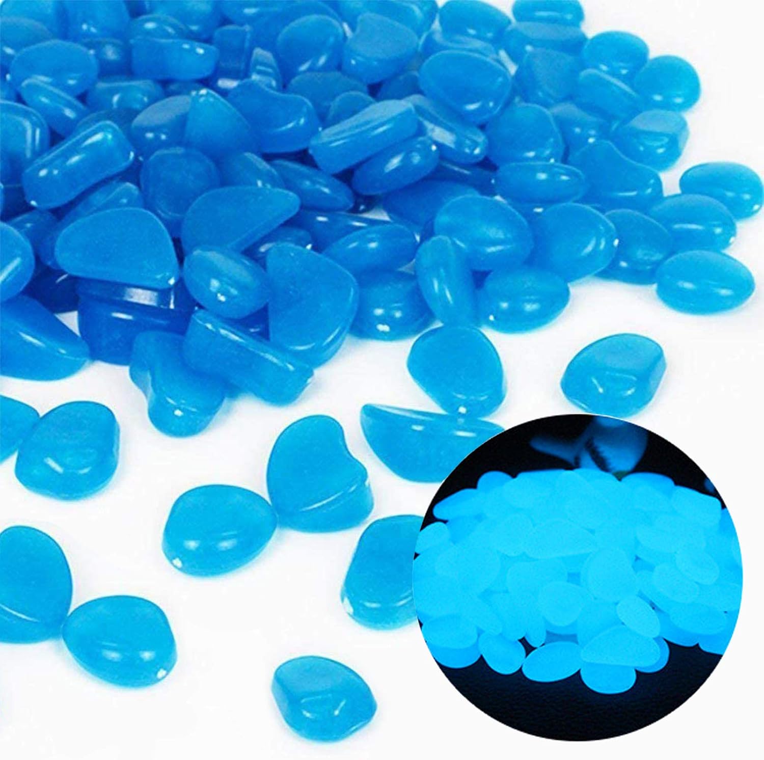 Fish Tank Rocks Glow Blue Pebb - Aquarium Marine Plants のレビューと価格