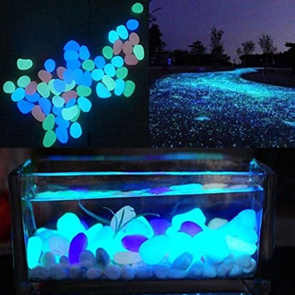 Fish Tank Rocks Glow Blue Pebb - Aquarium Marine Plants のレビューと価格