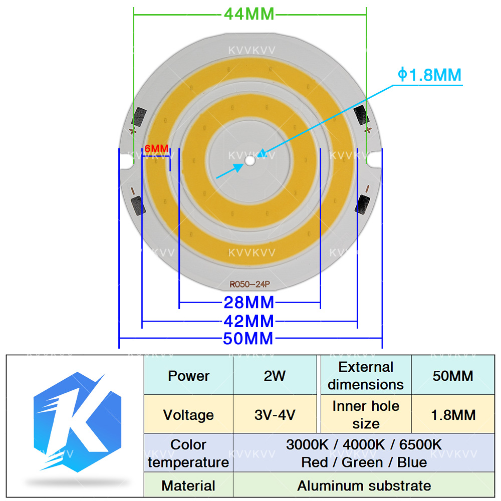 3V 4V Round COB LED Lamp Parts - Aquarium Marine Light のレビューと価格