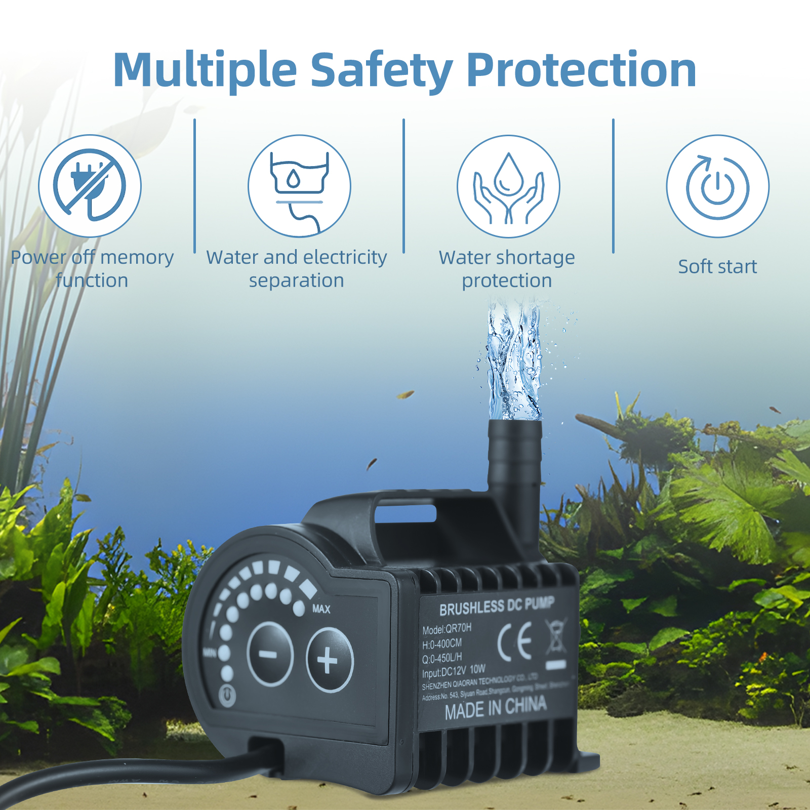 Submersible 12V Water Pump 8 L - Marine Aquarium Nano のレビューと価格