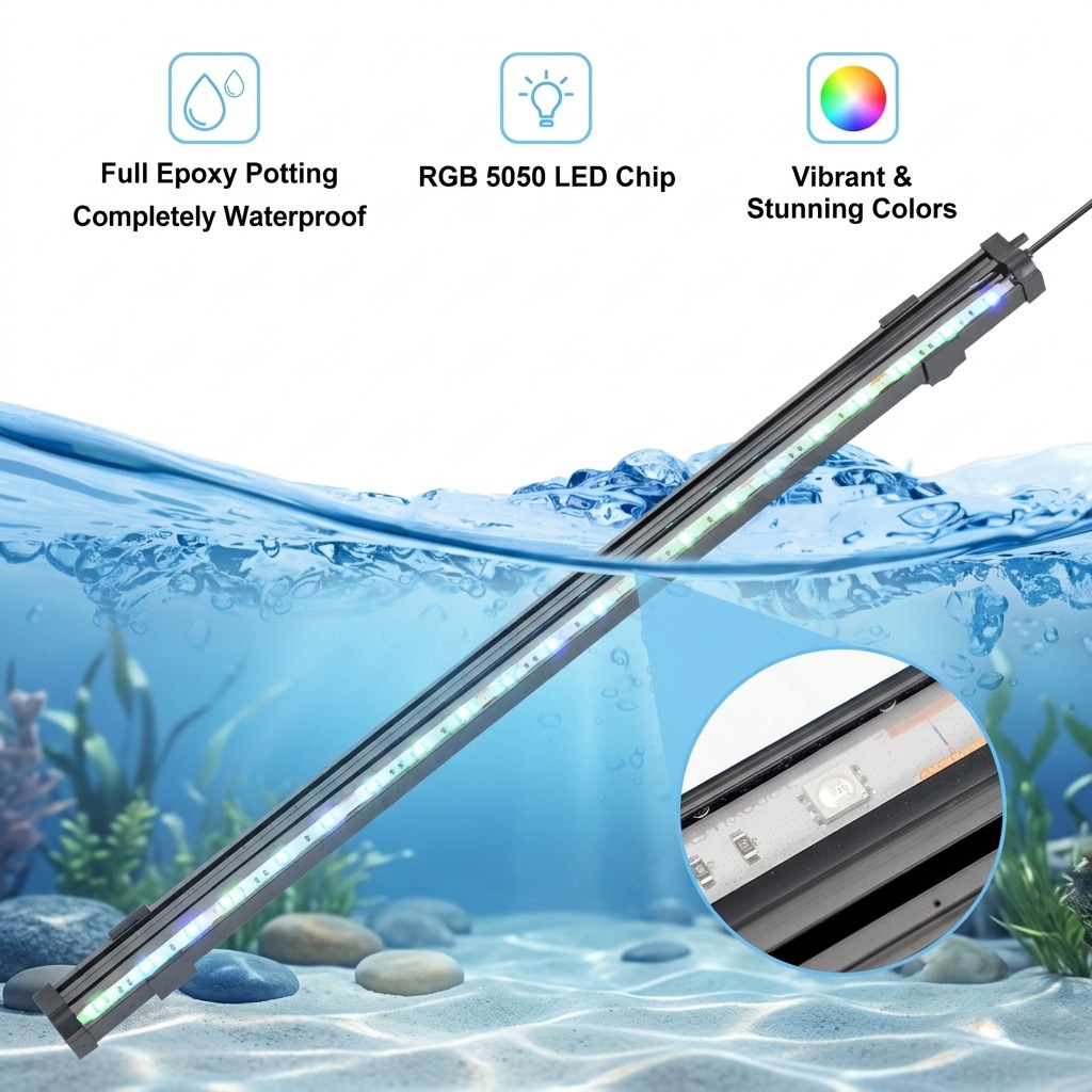 USB LED Aquarium Air Bubble Li - Aquarium Marine Light のレビューと価格