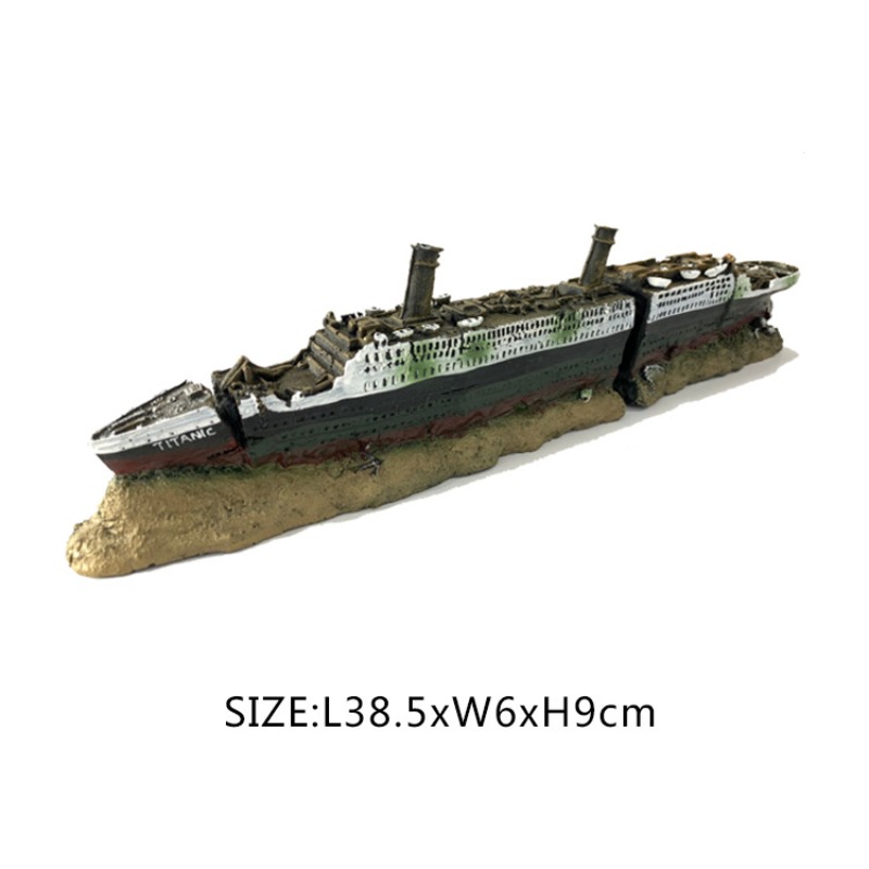 Titanic Wreck Fish Tank Decora - Aquarium Marina のレビューと価格